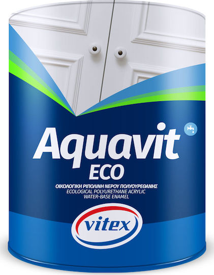 Vitex Акрил Ripolin Екологичен за Вода Aquavit Pu Eco 2.5лт Бял Сатен