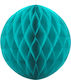 Turquoise Honeycomb Paper Hanging Ball 1pc