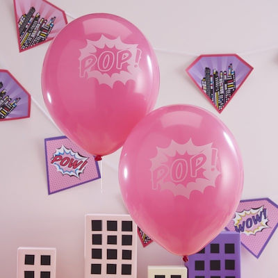 Latex balloons pop art party 10pcs.