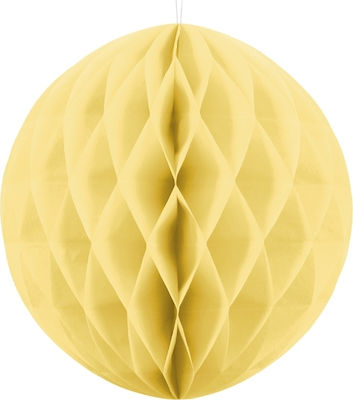 Paper Hanging Ball Honeycomb Yellow 1pc.