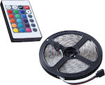LED Strip Power Supply 12V RGB Length 5m and 60 LEDs per Meter Set with Remote Control and Power Supply SMD5050