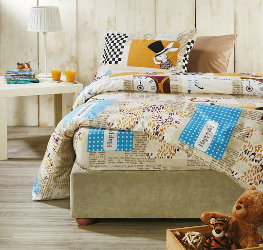 Whitegg Bettwäsche-Set Einzel Baumwolle 160x240cm 3Stück