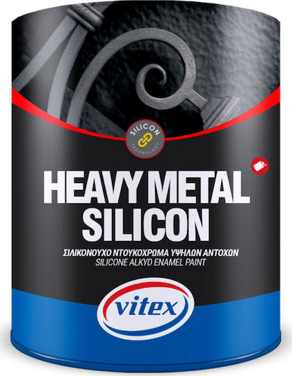 Vitex Βερνικόχρωμα Αντισκωριακό Διαλύτου Heavy Metal Silicon 0.75lt Ασημί Μεταλιζέ