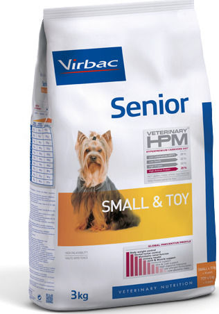Virbac Senior Small & Toy 3kg Dry Food for Senior Neutered Small Breed Dogs with Poultry, Rice, Pork and Potatoes