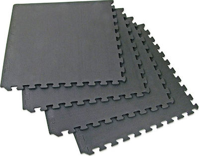 Optimum EVA Gym Floor Puzzle Tatami Mat Black 4pcs 62x62x1.2cm