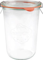 Weck 743 Set of 4pcs Jars General Use with Airtight Lid Glass Transparent 750ml