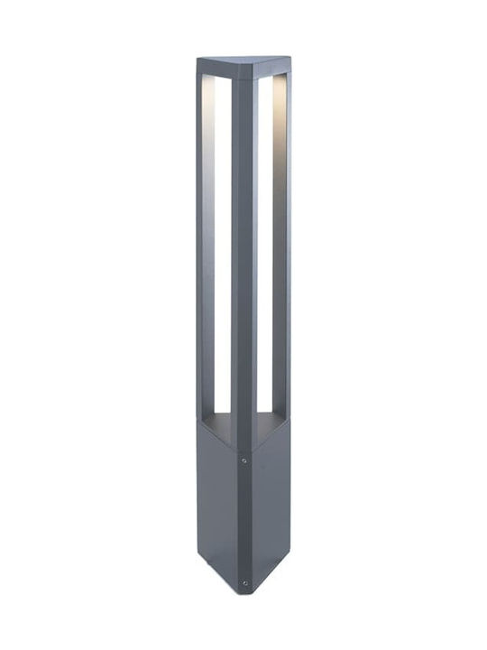 Aca Outdoor Floor Lamp Kleine Post LED 8W with Warmes Weiß Light IP65 Gray