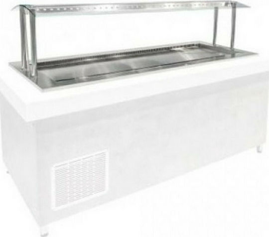 Niki Inox Βιτρίνα Συντήρησης Δαπέδου 212x71x40cm