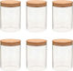 vidaXL Vase General Use with Cork Glass 650ml 6pcs