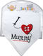 Soft Touch I Love Mummy Bandana Material Textil Cu Autocolant Albă