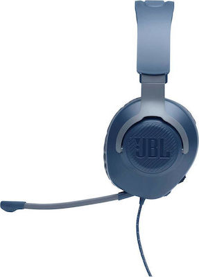 JBL Quantum 100 Over Ear Gaming Headset με σύνδεση 3.5mm Μπλε