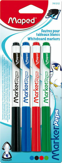 Maped Marker΄Peps Μαρκαδόροι Πίνακα 1.5mm Σετ 4 χρώματα