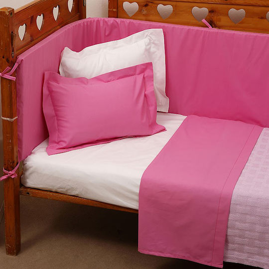 Anna Riska Prestige Baby Sheets Set Cradle Cotton Fuchsia 80x100cm 2pcs