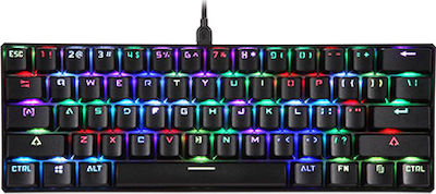 Motospeed CK61 Gaming Μηχανικό Πληκτρολόγιο 60% με Outemu Blue διακόπτες και RGB φωτισμό (Ελληνικό)