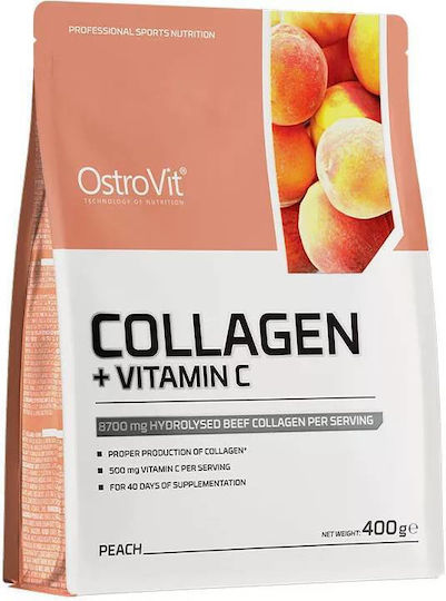 OstroVit True Taste Collagen + Vitamin C mit Vitamin C 400gr Pfirsich