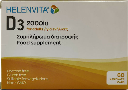 Helenvita D3 Vitamin for Immune System Boost & Bone Health 2000iu 60 caps