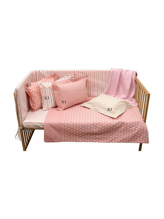 Anna Riska Mix & Match Baby Bettlaken Für Wiege Baumwolle Rosa 80x100cm