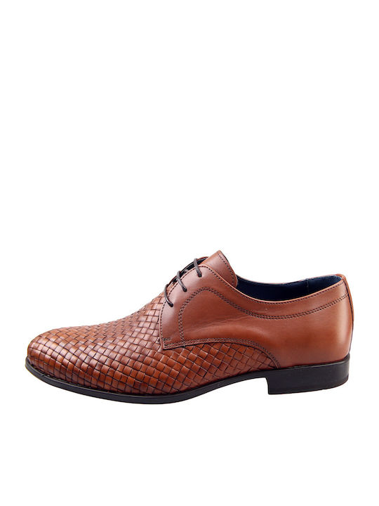 Damiani Men's Leather Dress Shoes Cognac