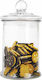 Glass Cookie Jar Transparent 16.3x16.3x28.5cm