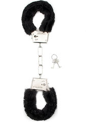 Shots Furry Handcuffs Χειροπέδες σε Μαύρο Χρώμα