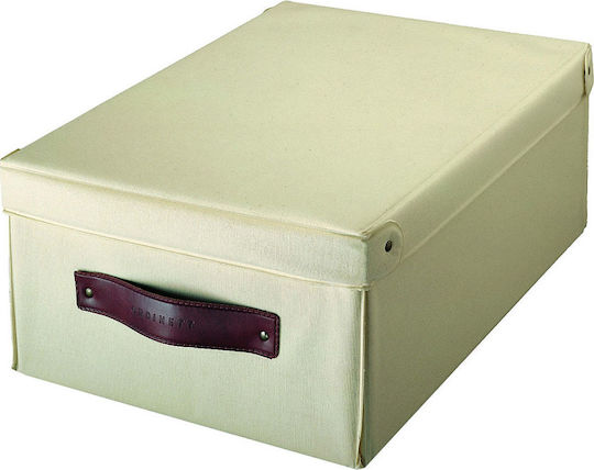 Ordinett Stoff Aufbewahrungsbox für Kleidung in Beige Farbe 33x41x17cm 1Stück