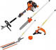 Greenlion GMT520 Garden Multi Tools Gasoline 4 in 1 Chainsaw Lawnmower Hedge Trimmer Attachment Extension