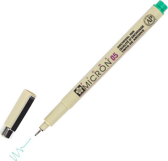 Sakura Sakura Pigma Micron 05 Дизайнерски Маркер 0.45мм Зелен 1бр