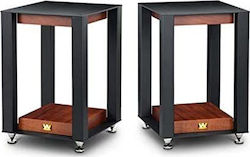 Wharfedale Floor Standing Speaker Stands Linton Stand (Pair) Brown Mahogany