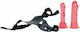 Seven Creations Crotchless Strap On Harness Gurtzeug mit Dildo in Schwarz Farbe 2Stück