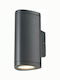 Aca Wall-Mounted Outdoor Spot Light IP54 with Integrated LED Gray