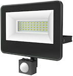 Aca Waterproof LED Floodlight 30W Cold White 6000K with Motion Sensor and Photocell IP66