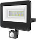 Aca Wasserdicht LED Flutlicht 30W Kaltweiß 6000K mit Bewegungssensor und Fotoküttaro IP66