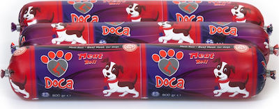 Doca Meat Roll Salami for Dogs of Small Breeds Gluten Free with Calf 800gr