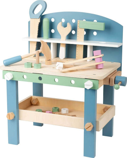 Small Foot Kids Workbench made of Wood for 3+ Years Old 52 cm. 21pcs