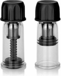 Calexotics Nipple Play Vacuum Twist Suckers Black 2pcs