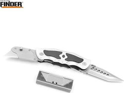 Finder Pocket Knife Silver with Blade made of Steel