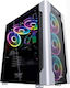 Armaggeddon Airstream R140 Jocuri Full tower Cutie de calculator cu iluminare RGB Alb