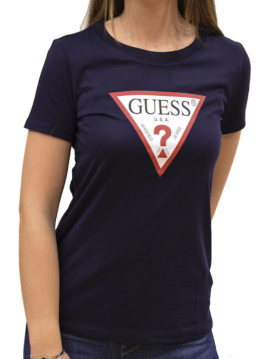Guess Women's T-shirt Navy Blue