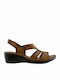 Safe Step 411 Anatomic Women's Leather Ankle Strap Platforms Tabac Brown