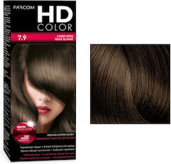 Farcom HD Color Βαφή Μαλλιών 7.9 Ξανθό Μπέζ 60ml