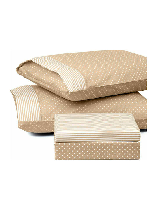 Beauty Home Quilt Set Queen 220x240cm 1680 Beige 3pcs