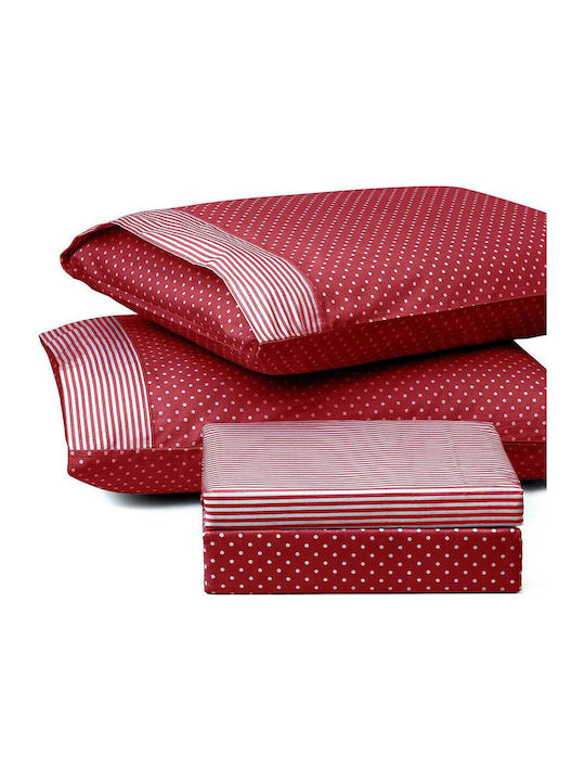 Beauty Home Quilt Set Single 160x240cm 1680 Red 2pcs