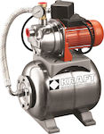Kraft 43531 Einstufig Einphasig Wasserdruckpumpe mit Behälter 20 Liter 800W