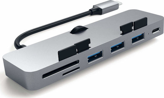 Satechi Hub 4 Θυρών USB 3.0 με σύνδεση USB-C Γκρι