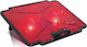 Spirit of Gamer Air Blade 100 Cooling Pad for Laptop up to 15.6" with 2 Fans and Lighting Red