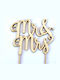 Wooden Cake Topper Tortas Mr & Mrs Calligraphic