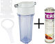 Fit Aqua Sistem de Filtrare a Apei Singur Sub blat / Alimentare centrală Filtru cu Diafragmă ½" cu Filtru de Schimb Geyser CBC-10SL 0,6μm BRD-1027-7