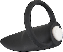 You2Toys Black Velvet Vibrating Cock Ring Cock Negru