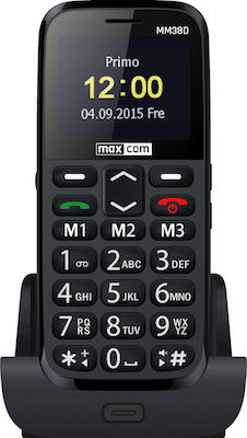 MaxCom MM38D Single SIM Mobile Phone with Large Buttons Black