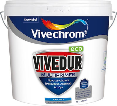 Vivechrom Vivedur Multiprimer Eco Σιλικονούχο Ακρυλικό Αστάρι Νανοτεχνολογίας Κατάλληλο για Τοιχοποιία 10lt